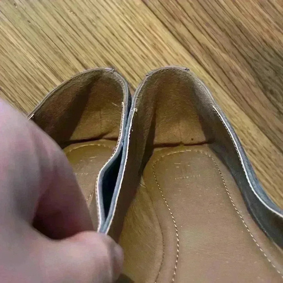 Frye Tinsley Stitch Suede Gray Ballet Flats size 8.5M - Picture 6 of 9